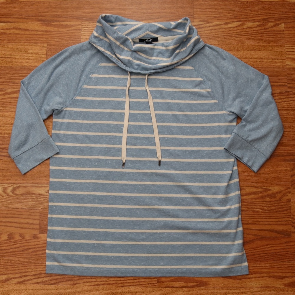Chaps Cowl Neck Pullover Sweater Light